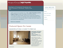Tablet Screenshot of leighpropertiesva.com